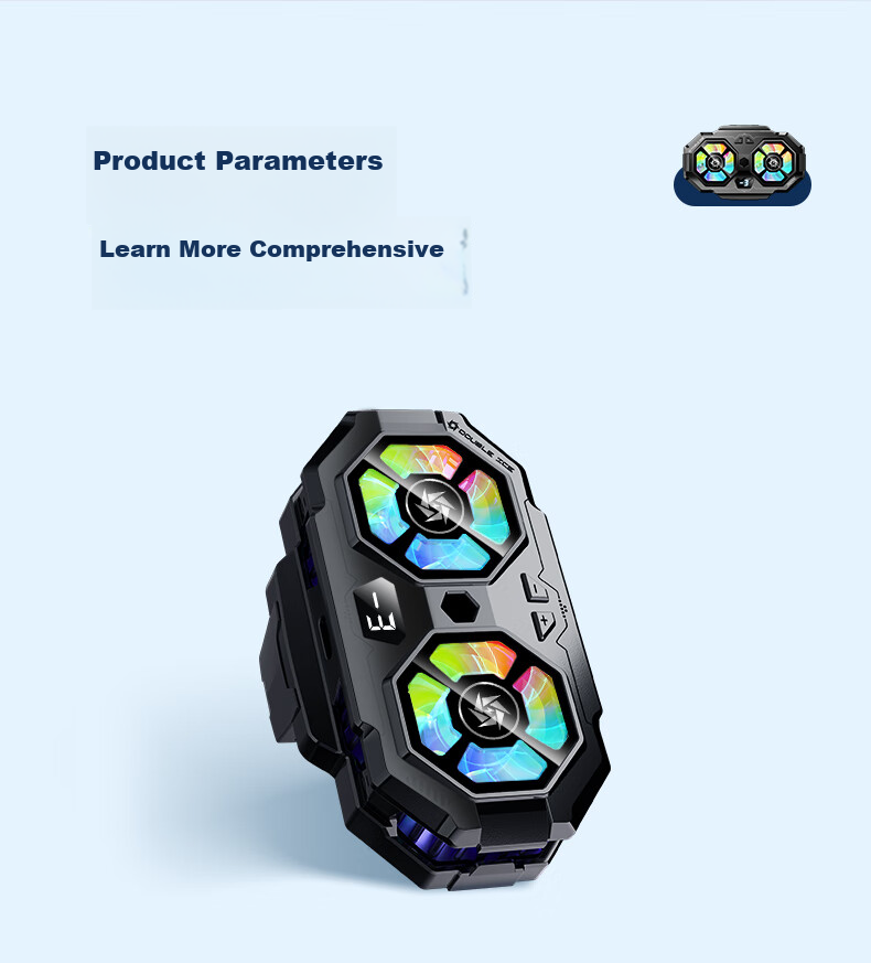 WITGOER [Dual Cooling Pad | with Live Streaming Stand] Phone Cooler, Live Streaming Dedicated Stand, Integrated Semiconductor Back Clip Gaming Cooling Fan, Quiet Fan for Apple And ASUS 18