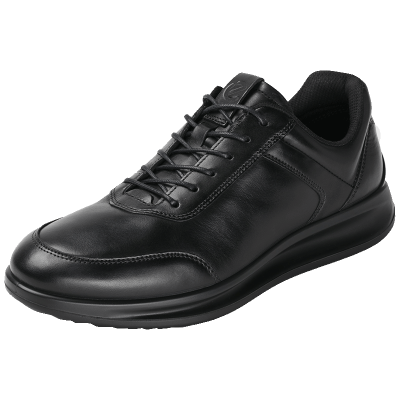 ECCO Formal Shoes, Height-Increasing Cowhide Casual Leather Shoes for Men, Yashi Men's Shoe Series 207124, Black, Size 42