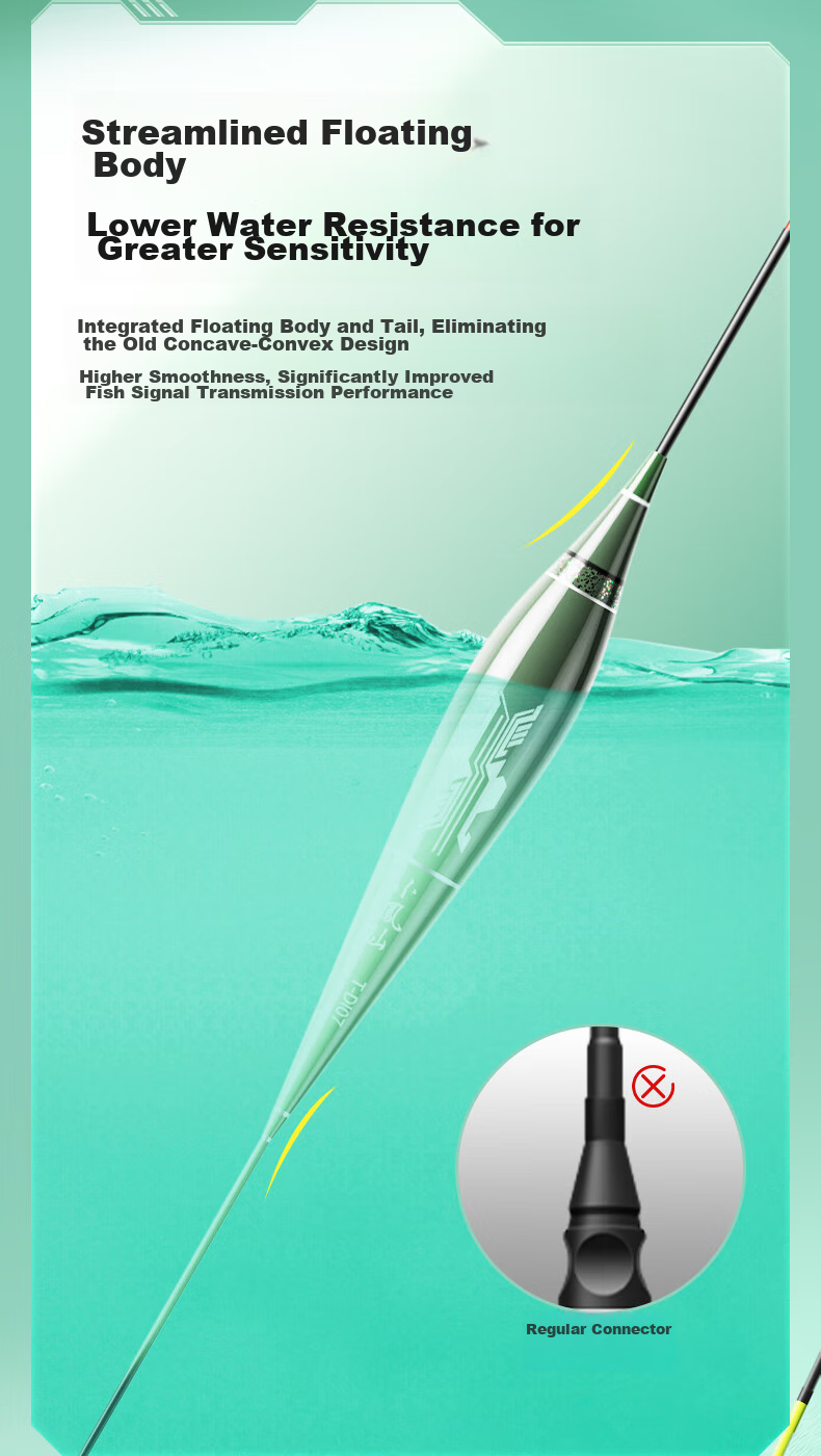 Xiaofengxian Integrated Luminous Float T-DI, Bite-Sensitive Color-Changing High-Sensitivity Eye-Catching Float, Day And Night Dual-Use Crucian Carp Float 4