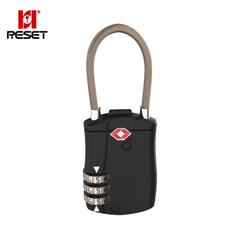 RESET, Overseas Customs Lock, TSA Password Lock, Suitcase Travel Case, Anti-Theft Lock, Luggage Lock for Checked Baggage, Padlock