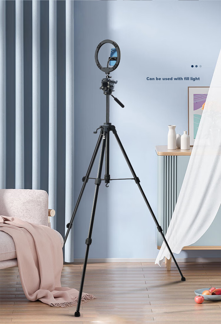 Benro T981 Portable Mirrorless DSLR Camera Grip, Vertical Shooting 3D Gimbal, Video Interview Live Streaming Photography Camera Equipment, Temperature Measurement Device, Phone Clamp, Hydraulic Tripod 9