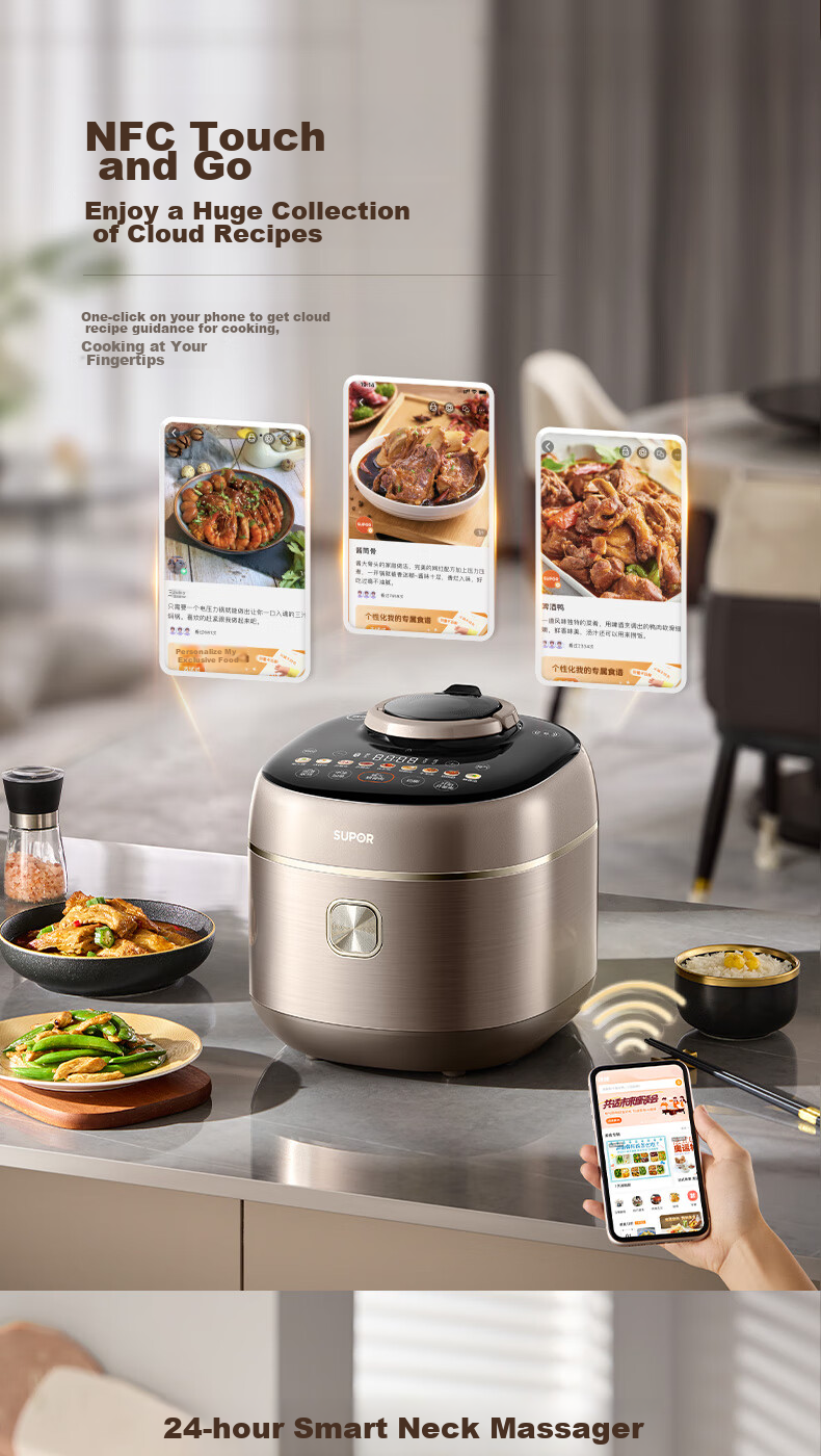 SUPOR New High-Pressure 140kPa Quick Release Titanium Fresh Breath IH Electric Pressure Cooker 5L 2200W 316L High-Pressure Pot for 4-6 People SY-50FH5999Q 20