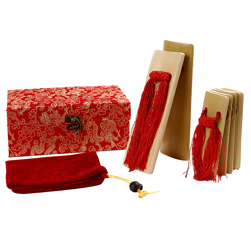 Xiangsiniao Professional Performance Bamboo Clapper, for Adults And Children, 5 Pieces of Bamboo Clappers