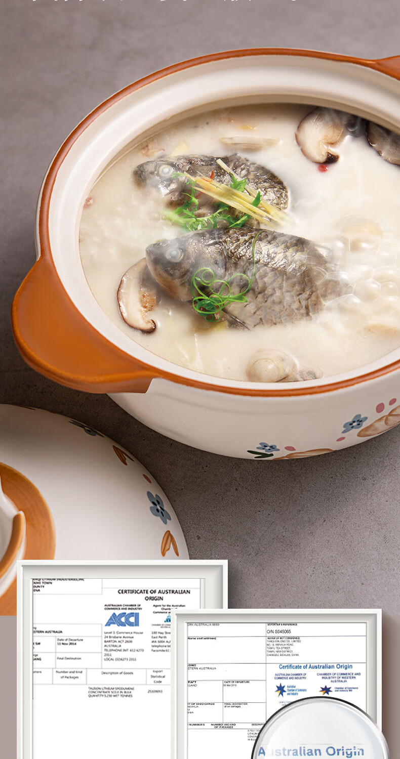 ASD Clay Pot Stew Pot 3.5L for Soup And Rice, Ceramic Pot for Chinese Medicine, Gas Stove Casserole 9