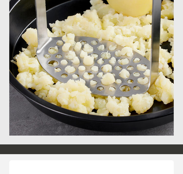 Baijie Stainless Steel Potato Masher, Manual Potato Press, Home Use Potato Masher, Potato Puree Crusher Tool, Baby Food Grinder 10