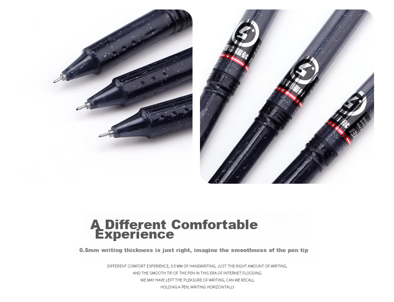 BAOKE PC1808 Gel Pen Full Needle Tube 0.5mm Student Pen Stationery Office Signing Pen Black 36 Pcs/box 9