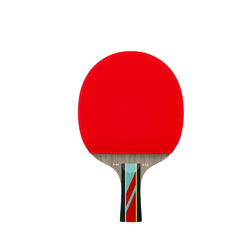 JD Original Ma Xiao Three-Star Table Tennis Racket Single Straight Handle, with Free Racket Case And Ping Pong Balls