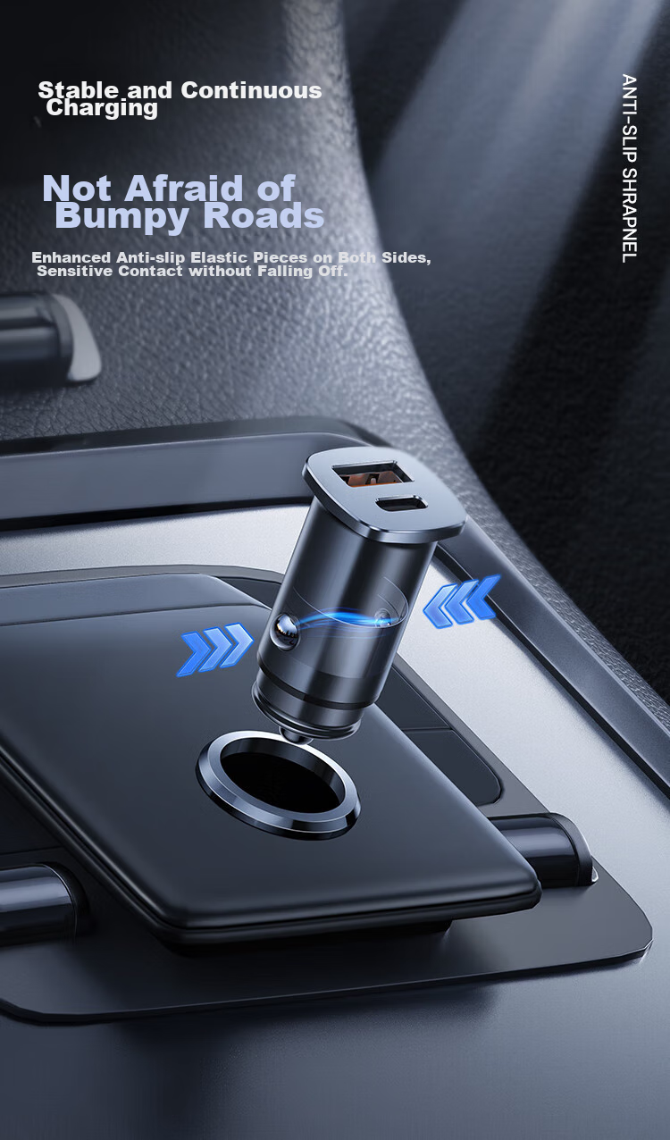 BASEUS 100W Car Charger Super Fast Charging Cigarette Lighter Adapter with Retractable Cable Dual Port 2025 New Model Compatible with Apple 8-17 Series + Huawei Xiaomi 13