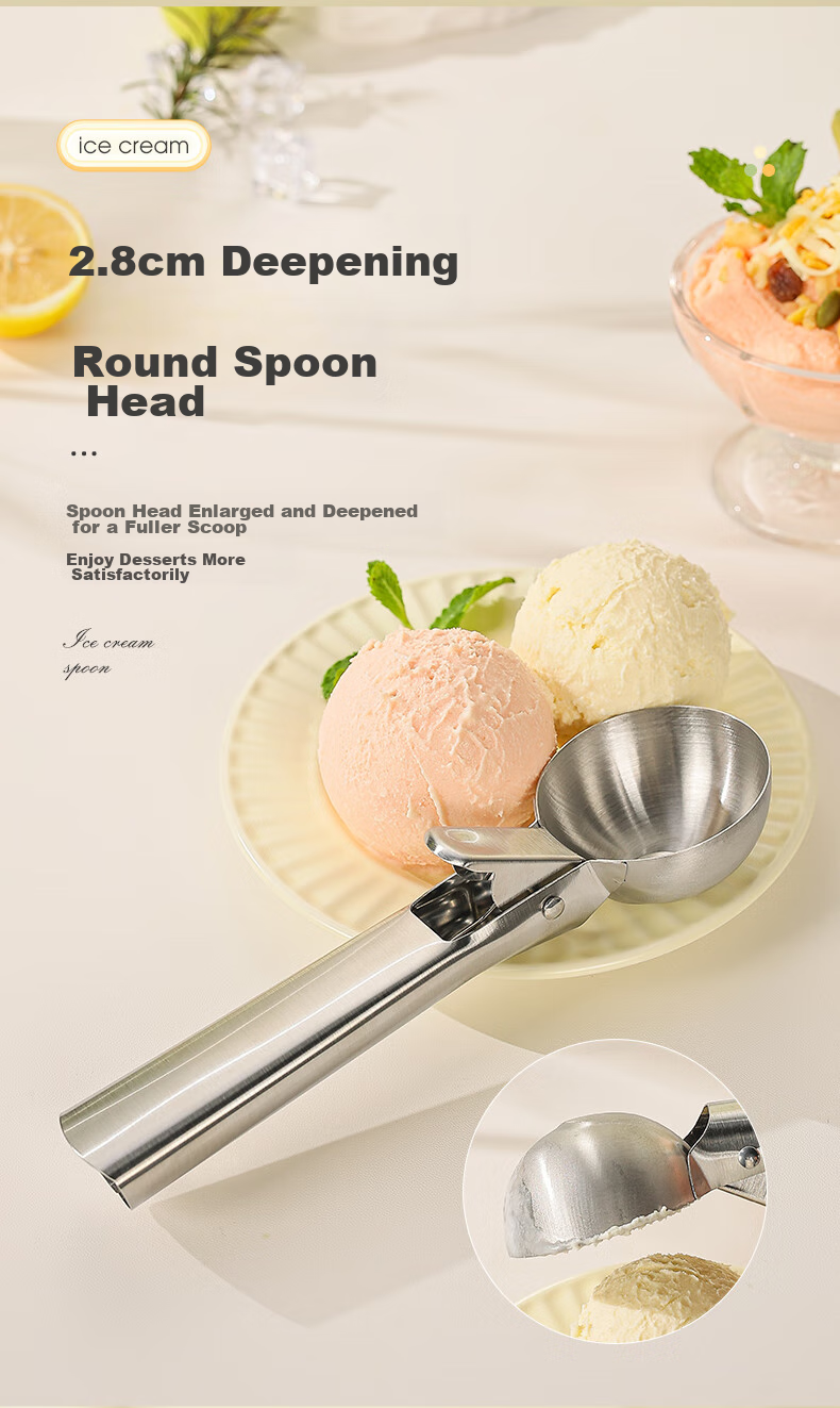 Guangyi Ice Cream Spoon, Popsicle Scoop, Ice Cream Scoop, Watermelon Scoop, Stainless Steel Fruit Baller, GY7914 11