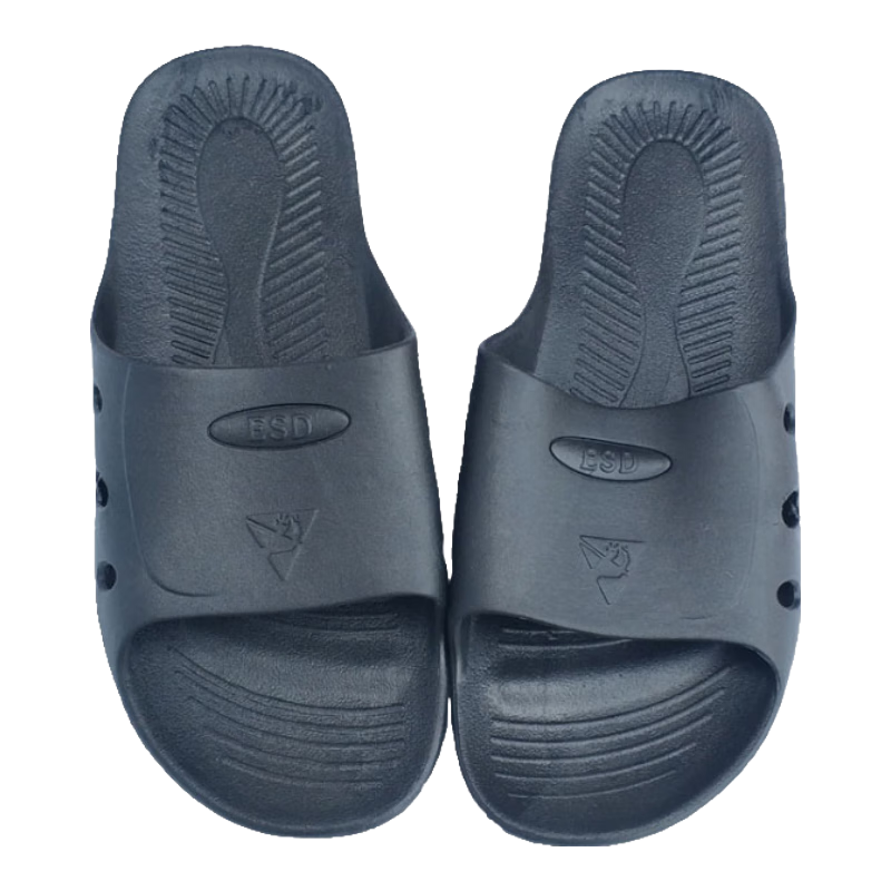 Laobaojia SPU Anti-Static Shoes Cleanroom Dust-Free Shoes Dustproof Non-Slip Durable Black Six-Hole Size 36