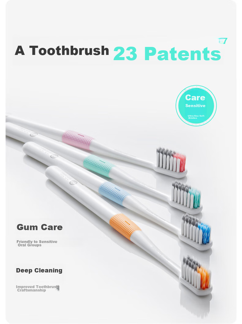 Beiyisheng DR.BEI Toothbrush, Soft Bristles, Ultra-Fine Soft Bristles for Gum Protection, Travel Pack, Small Brush Head, Single Pack, Random Color 8