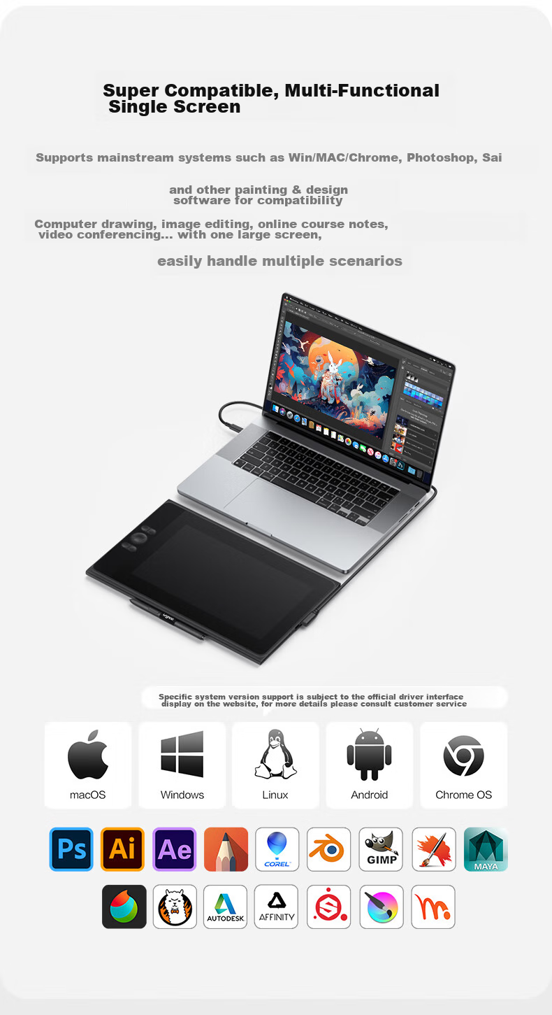 UGEE D6 Smart Eye Protection Drawing Tablet for Students, Digital Screen Graphics Tablet for Middle and High School Learning 6
