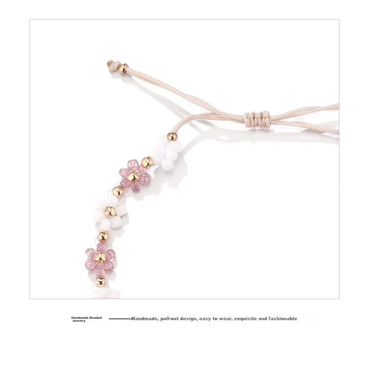 Clect Small Flower Bracelet for Women, New Chinese Style National Trend Student Accessory, Fresh Cord Jewelry, Fashionable Birthday Gift for Girlfriend 7