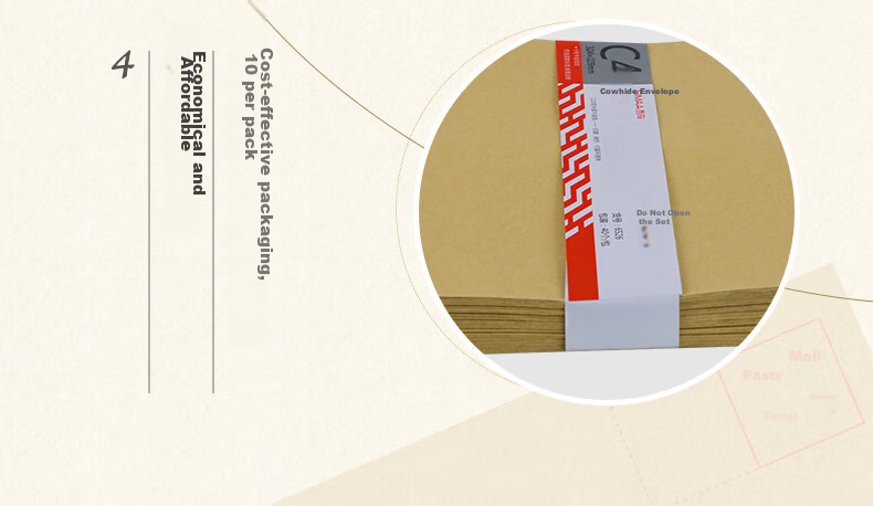 SIMAA 40 Sheets C4-9 A4 Kraft Paper Large Envelopes, 120g Thick Document Folders, Standard Postal Envelopes 324*229mm, Salary Envelopes, Invoice Envelopes, 6526 7