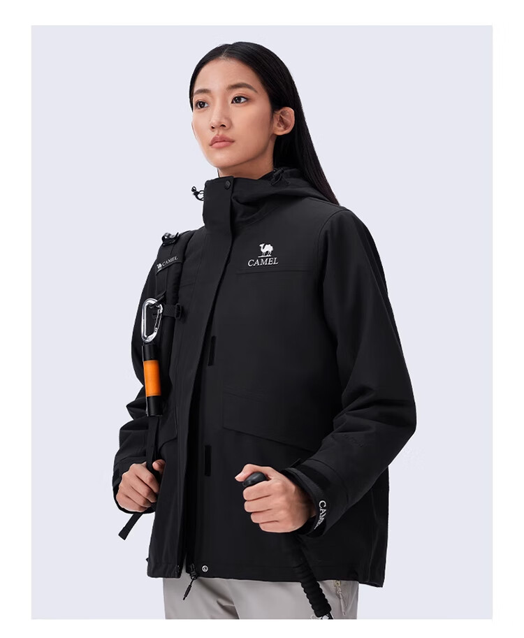 CAMEL Outdoor Jacket, Classic Workwear ICON Three-In Fleece Inner Liner, Mountaineering Suit, M Size 8