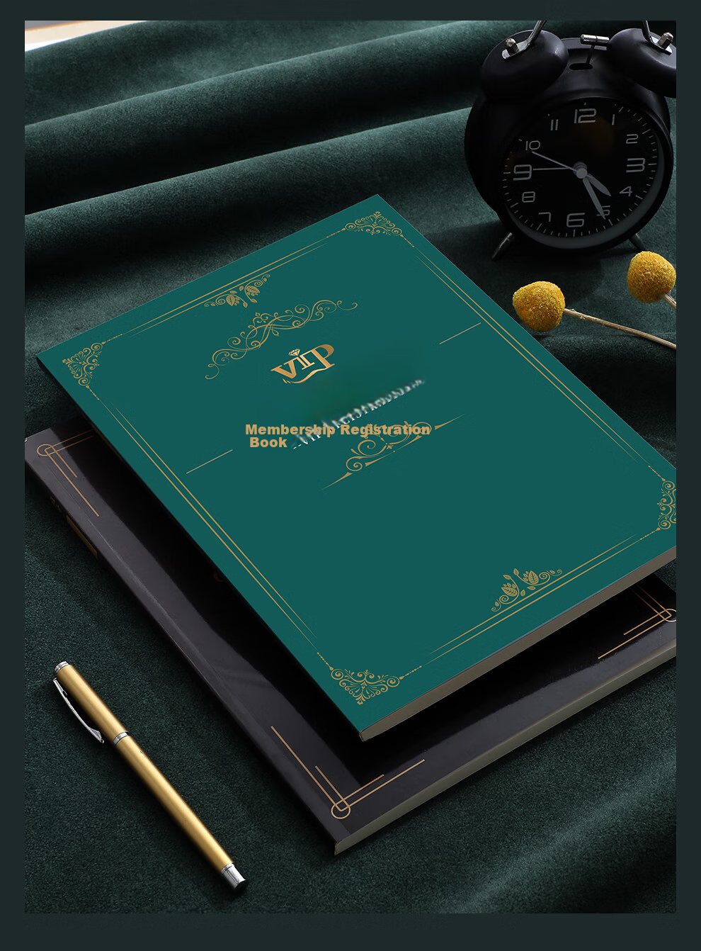 Jiaranheng Member Registration Book, Beauty Salon Customer File A4, Client Management Manual, VIP Information Registration Form, Hair Salon Manicure Eyelash Customer Record Book, Customized, Premium Black Gold 14