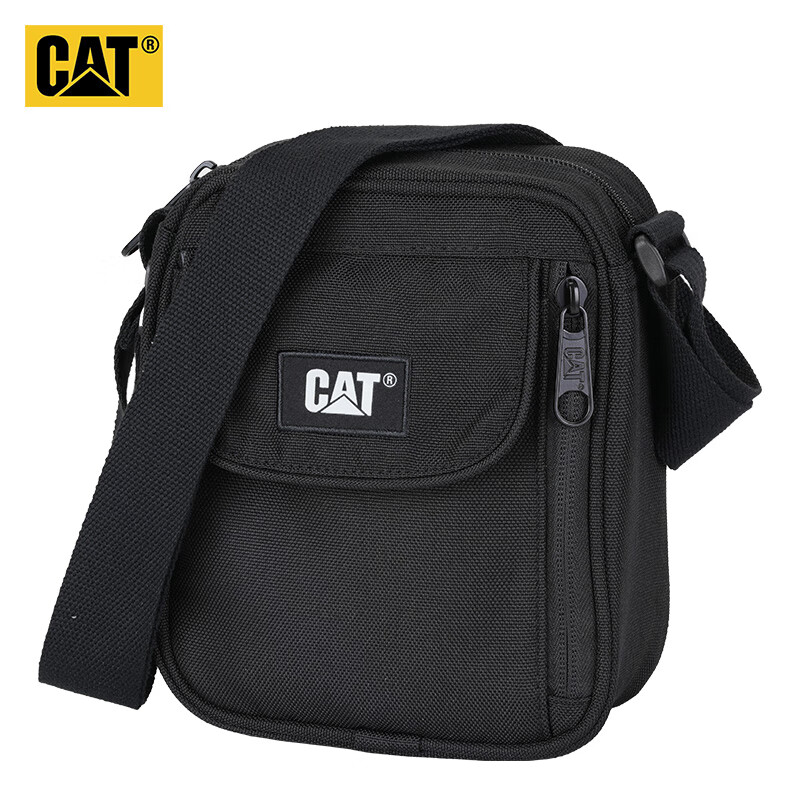 CAT Crossbody Bag, Shoulder Bag, Phone Pouch, Mini Commuter Sports Light Outdoor Multi-Pocket Gift for Men And Women, Black, 84556