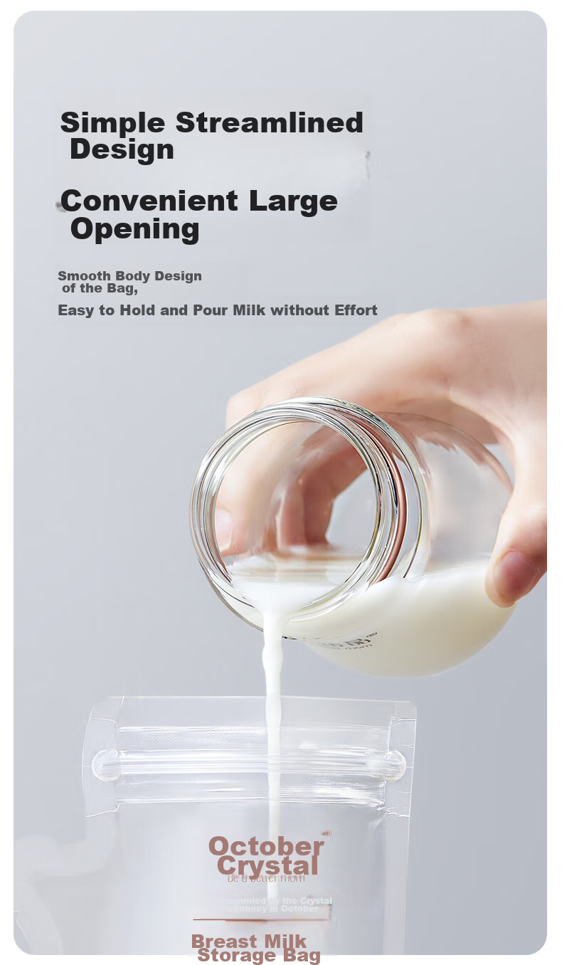 Shiyuejiejing Breast Milk Storage Bags, 200ML, 36 Pieces*2, Bottle Opening Style, Randomly Shipped 7