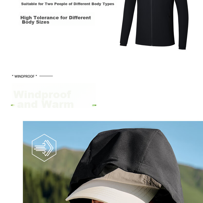 361° Men's Triple-Protection Jacket, Autumn Water-Repellent Sportswear, Casual Commuter Hooded Windbreaker, Outdoor Jacket 12