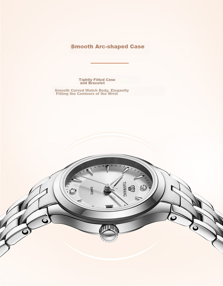 TIAN WANG Men's Watch, Birthday Gift, Steel Strap Quartz Men's Watch, Black GS3626S.DD.S1.B 10