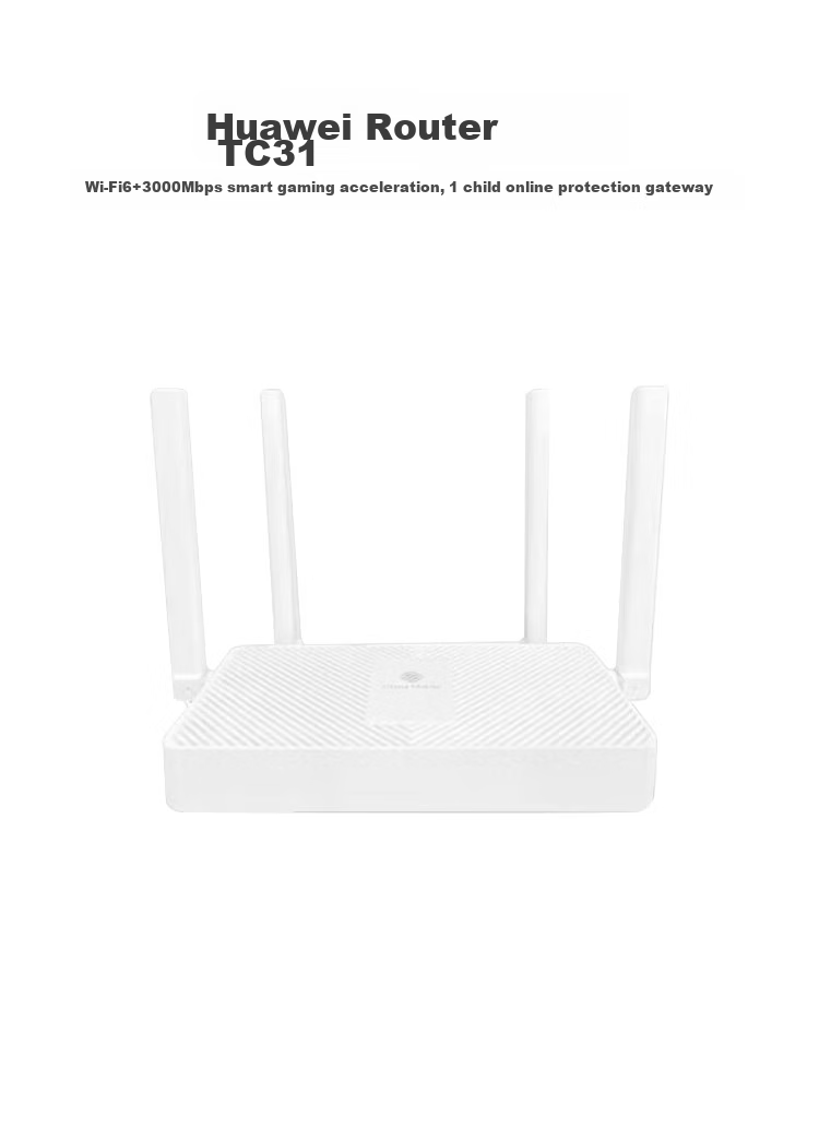 HUAWEI Router TC31, All-Network Compatible, WiFi 6 Wireless, 3000M Dual-Band 5G Gigabit Port, Home-Use Gigabit Router, Wall-Penetrating High-Speed Version, WiFi 6+ 1