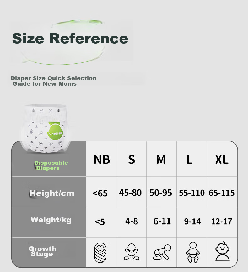 YEEHOO Little Green Pants [No Carbamide Detected], Ultra-Thin Breathable Diapers, M Size, 100 Pieces, Baby Summer Thin Style, Leak-Proof 10