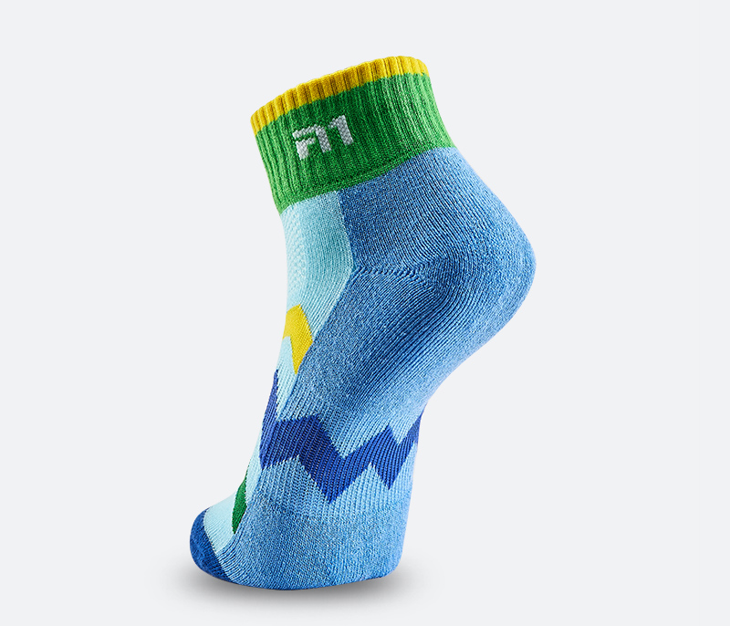 Taan Badminton Socks for Children, Professional Outdoor Sports Socks, Mid-Calf with Terry Bottom, T606 Mixed Colors, Two Pairs Per Pack 7