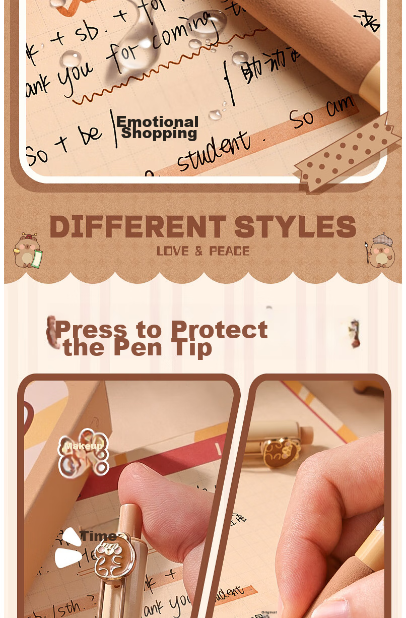 Soft Grip Retractable Gel Pen, 5-Pack with ST Tip, Quick-Drying Exam Pen for Students, Black High-Quality 0.5mm Fine Point Signature Pen, Ink Pe 8