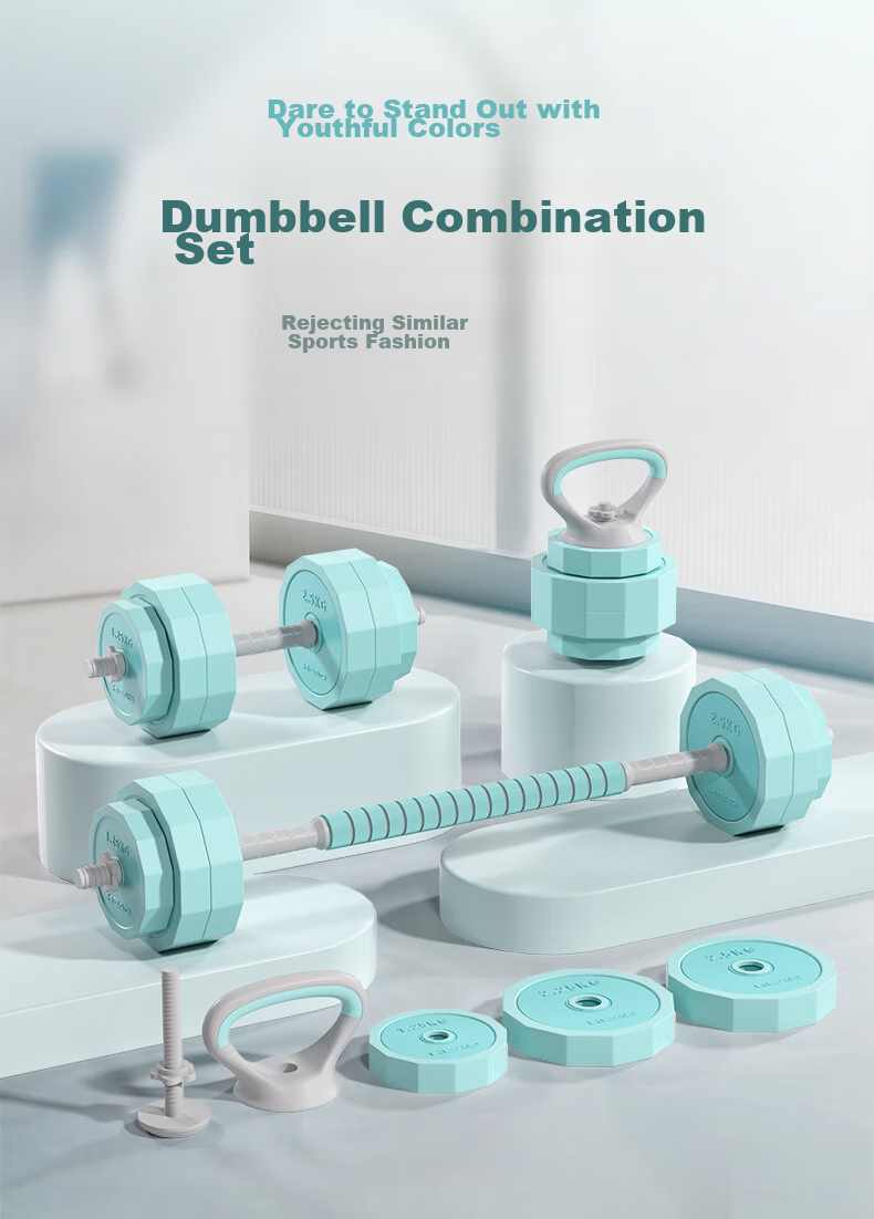 HEAD Dumbbell Barbell Set for Men And Women, Adjustable And Detachable Home Fitness Equipment, 10kg*2 5