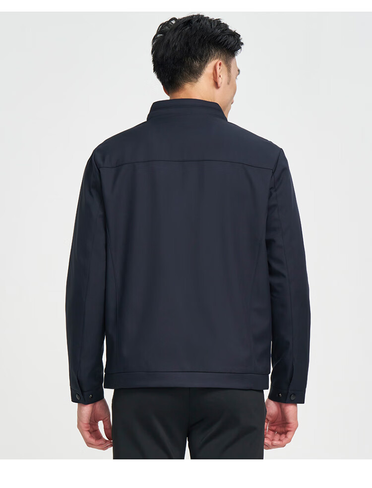 Caizi Men's Stand Collar Jacket Autumn Winter 2025 New Graphene Warm Fabric Embroidered Simple Business Casual Windproof 8