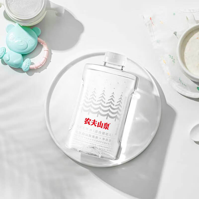 农夫山泉饮用水 饮用天然水(适合婴幼儿) 低钠1L*8瓶 整箱装