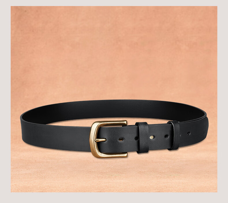 JEEP SPIRIT Men's Genuine Leather Belt with Pin Buckle, Business Style Vintage Belt, Birthday Gift Box for Boyfriend Or Husband 18