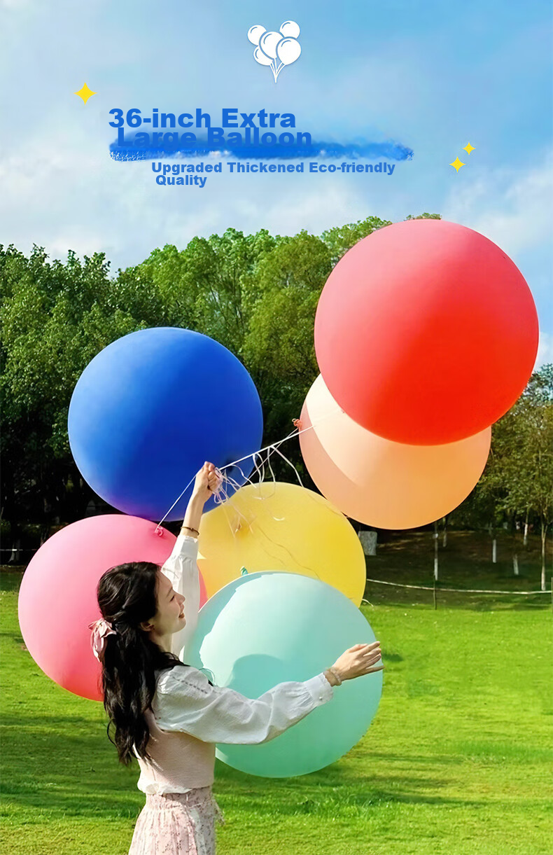 Duomeiyi Birthday Large Balloon, 36 Inches, Red, Children's Balloon, Birthday Scene Decoration, Outdoor Atmosphere, Photo Props 1