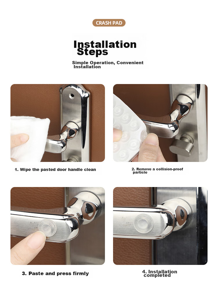 Guangduola Door Handle Anti-Collision Sticker, Silicone Anti-Bump Pad, Refrigerator Door Back Cabinet Door Wall Anti-Collision Device, Silent Barrier 9