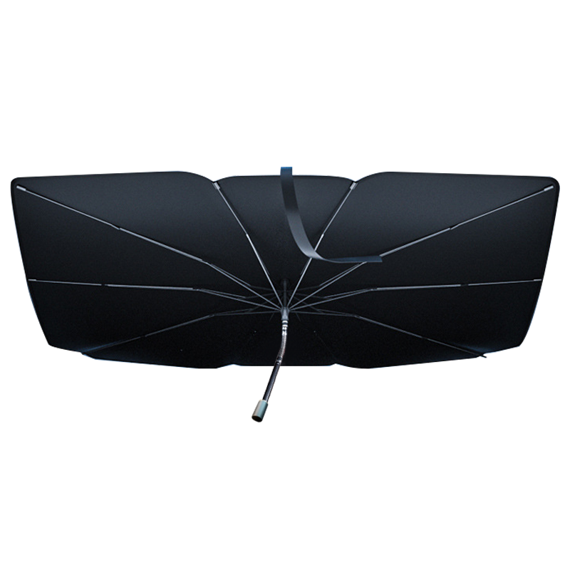 KOOLIFE Car Sunshade, Vehicle Heat Insulation Sun Visor, Foldable Sunshade with Adjustable Handle for Car Interior Front Windshield, Upgraded Versio