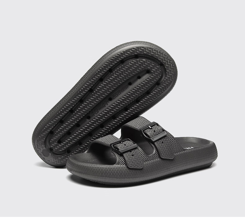 HLA Men's Fashion Breathable Outdoor Casual Sandals Comfortable Height Increasing HAALXM2EBK143 Gray Size 42 30