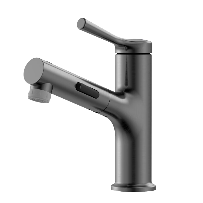ARROW Gun-Gray Basin Faucet, Hot And Cold Washbasin Faucet, Bathroom Pull-Out Faucet AE4175MGG