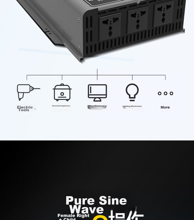 XIANNIAO Inverter High-Power 72V to 220V Pure Sine Wave 3500W Power Converter for Electric Bicycles And Street Vendors 19