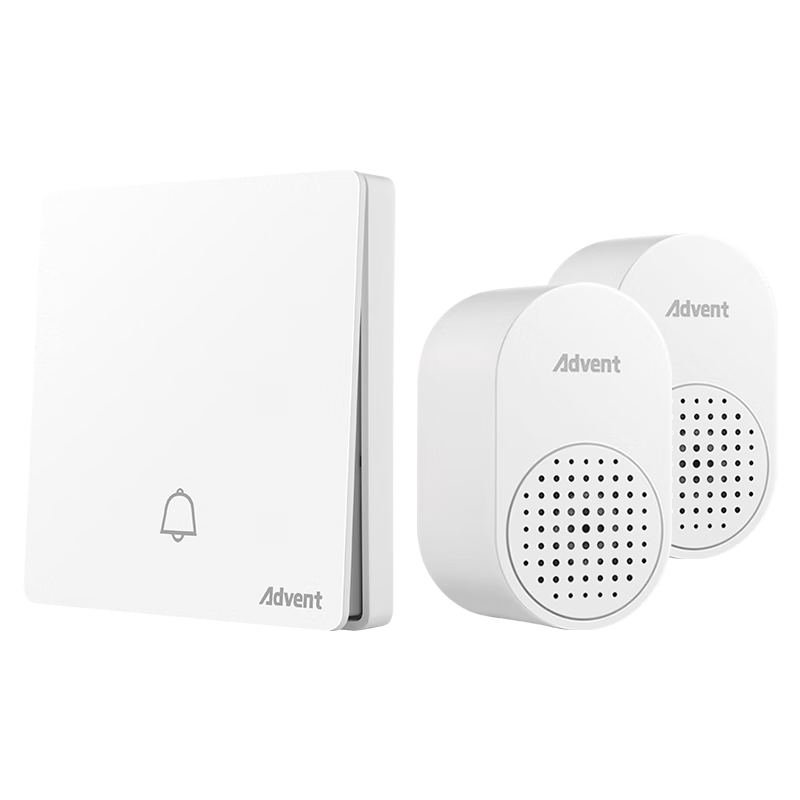 Advent Doorbell, No Battery Required, Self-Powered Wireless Doorbell, Waterproof Household Call Button FH861-313 Two-Way