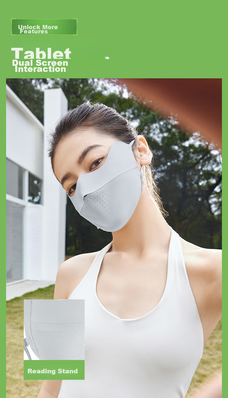 Beneunder Sun Protection Face Mask, Full-Face Ice Silk Sunscreen Face Cover for Women, Face Mini Skirt, Summer High-Value UV Protection, Breathable Cycling Mask 11