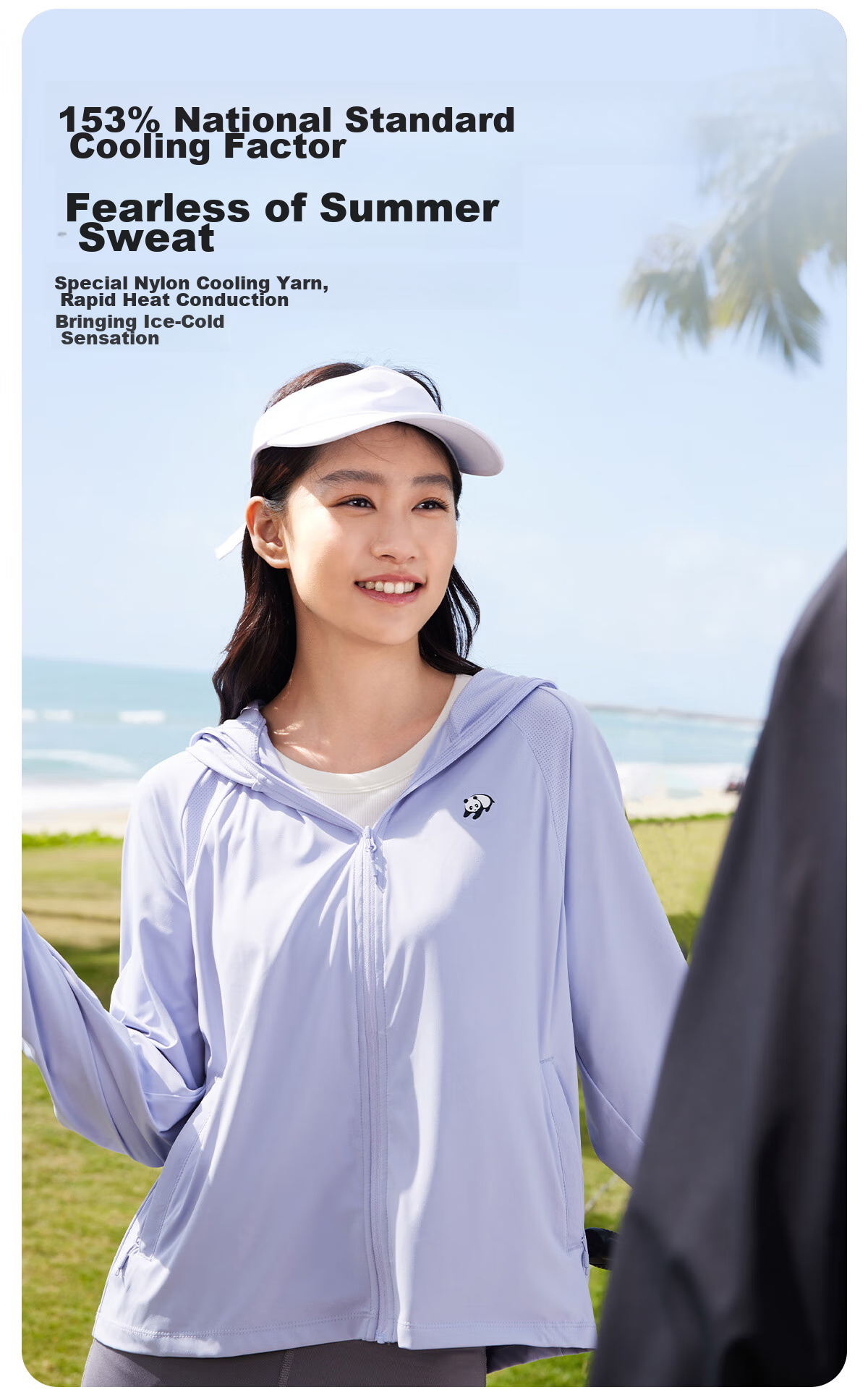 CAMEL [Panda Collaboration], Cool White Outdoor Sun Protection Clothing for Men And Women, UV-Resistant Ice-Cool Sun Protection Garment 5