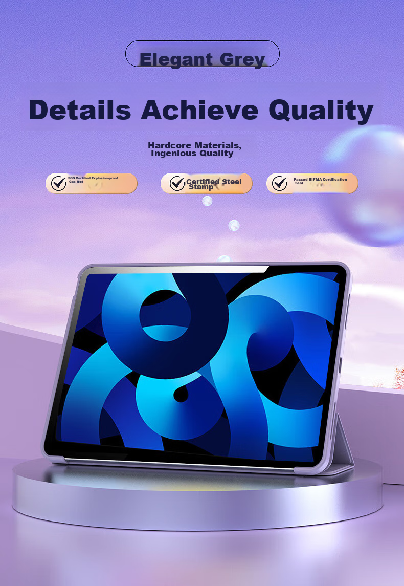 RBP Compatible with 2026 New IPad Air 8 Case, M4 Chip 11-Inch Air 7 64 Tablet Protective Cover, Full Liquid Silicone Shockproof Soft Case - Lavender 1