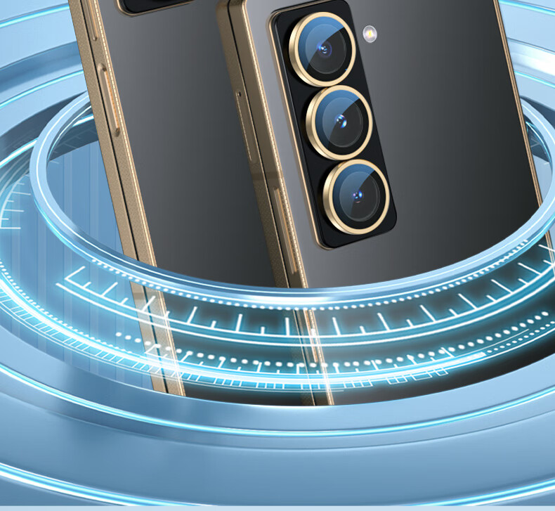 BLUEO Lens Protector for Samsung W25 Camera, W25 Rear Camera Film, HD Anti-Glare Lens Protection Sticker, Gold 2