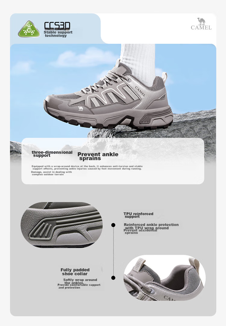 CAMEL [Taihang] Outdoor Hiking And Mountaineering Shoes for Men And Women, Water-Resistant, Non-Slip, Breathable Mountain Climbing Sports Shoes 5