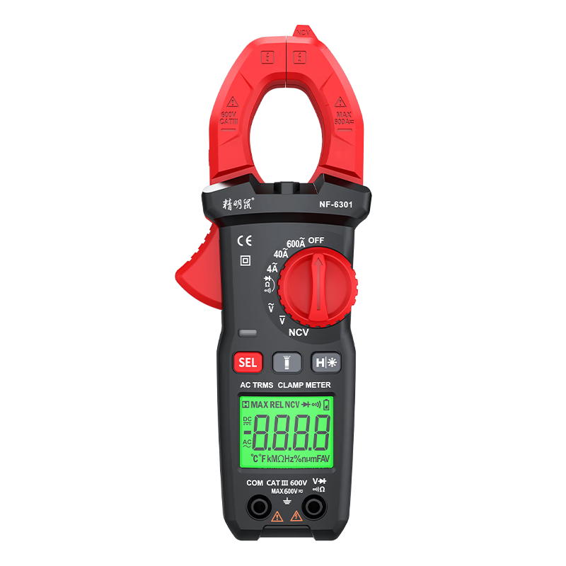Jingmingshu NF-6301 Digital Clamp Meter, High-Precision DC Clamp Meter, Intelligent Multimeter, Ammeter