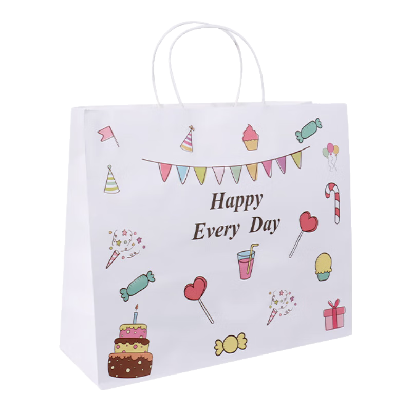 Jidukongjian Gift Bags, Mid-Autumn Festival Gifts, Birthday Presents, Gift Wrapping Bags, Handbags, Kraft Paper Bags, 10 Pieces
