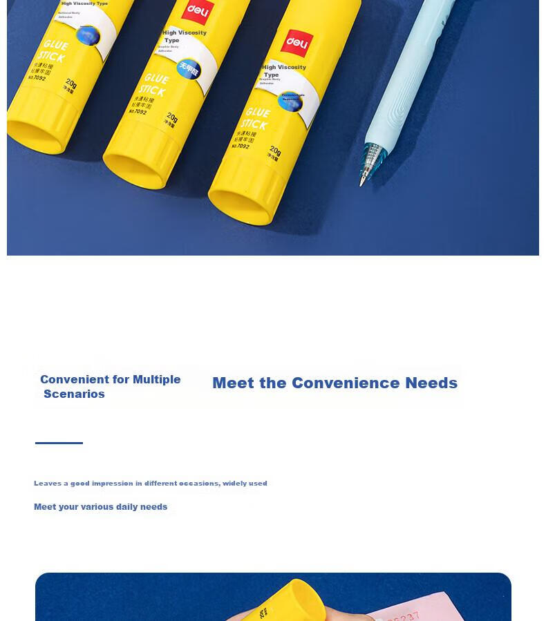 Deli 20g High-Adhesion PVP Solid Glue Stick, Formaldehyde-Free Quick-Drying Durable Adhesive, Strong Bonding, Student Back-To Stationery 12-Pack, Office Supplies, P07092 17
