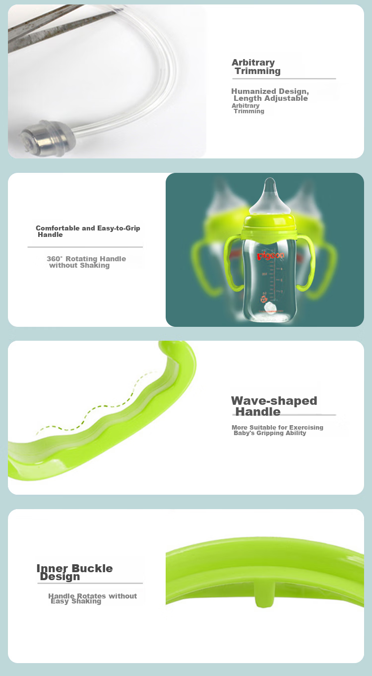 Baoshi Bottle Straw Accessories, Suitable for Pigeon Wide-Neck Bottles, Nipples, Straws, Cups with Gravity Balls, Duck-Bill Straws, 2 Pieces 10