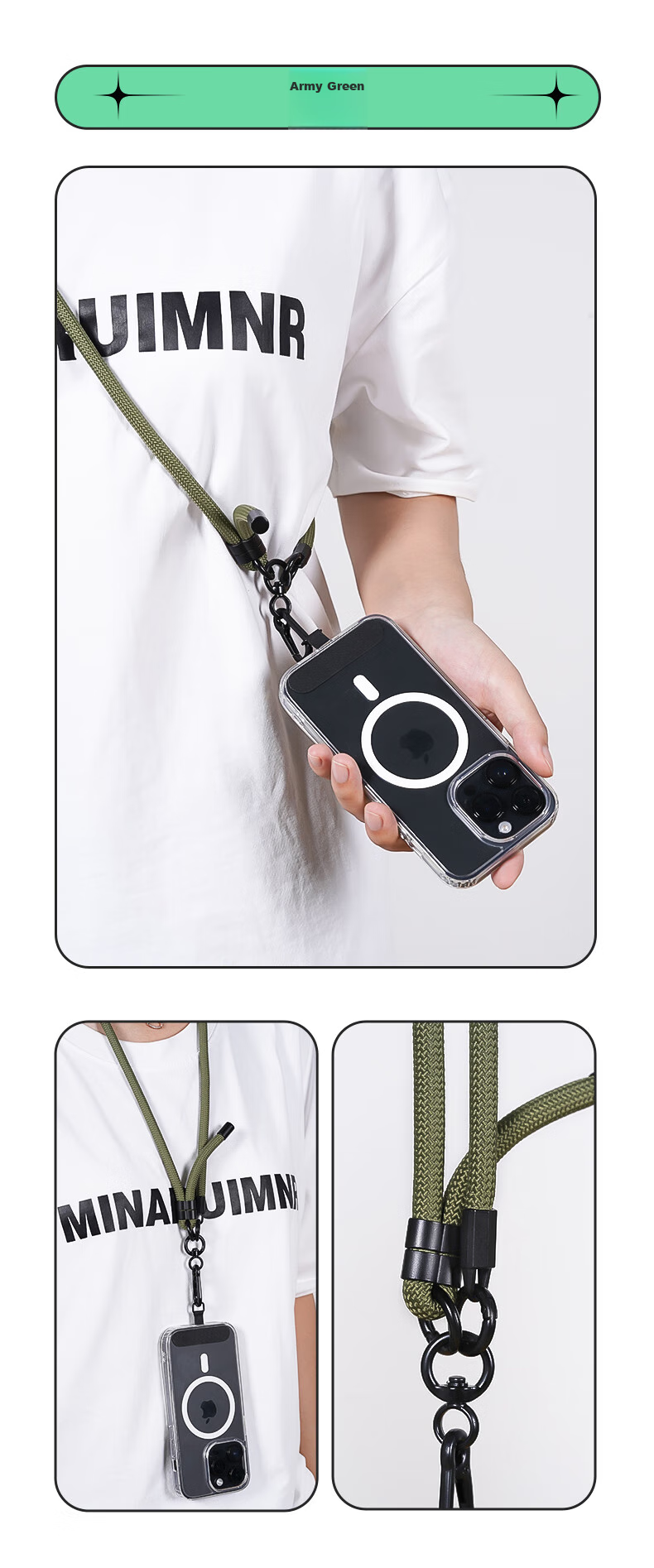 BIAZE Phone Lanyard, Neck Strap Crossbody Wearable Outdoor Anti-Theft Cord for Sports Travel Hiking Camera Phone Chain Strap Suitable for Apple 17 Huawei Phones And Others, SP2 China Red 12