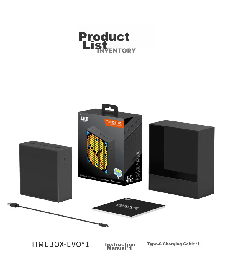 Divoom Dot Sound EVO Bluetooth Speaker, Pixel Desktop Decoration, Lyrics Mini Alarm Clock, Gaming Computer Small Speaker, Home Subwoofer, Tech-Style Desk Accessory, Creative Birthday Gift for Me 15